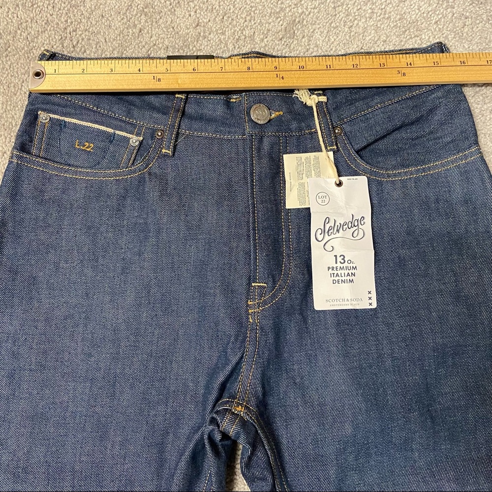 SOLD! New SCOTCH & SODA Men’s Lot 22 Dean Raw Italian Selvedge Loose Tapered Fit - Picture 12 of 14